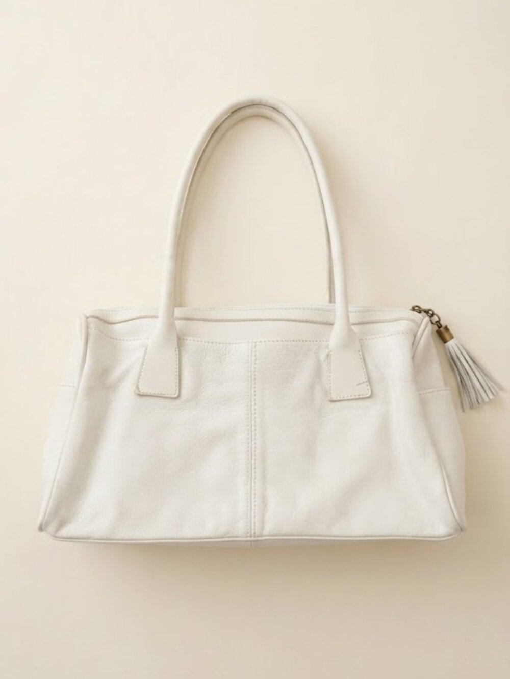 White Leather Shoulder Bag